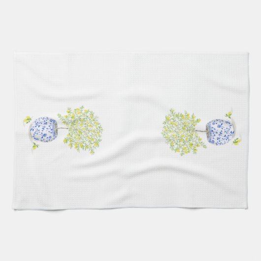 Waterverf citroenboom theedoek (Horizontaal)