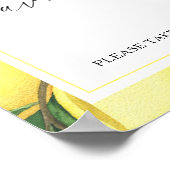 Waterverf citroenbranche - gunsten alstublieft één poster (Hoek)