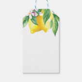 Waterverf citroencitrusblanco cadeaulabel (Voorkant)