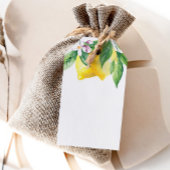 Waterverf citroencitrusblanco cadeaulabel