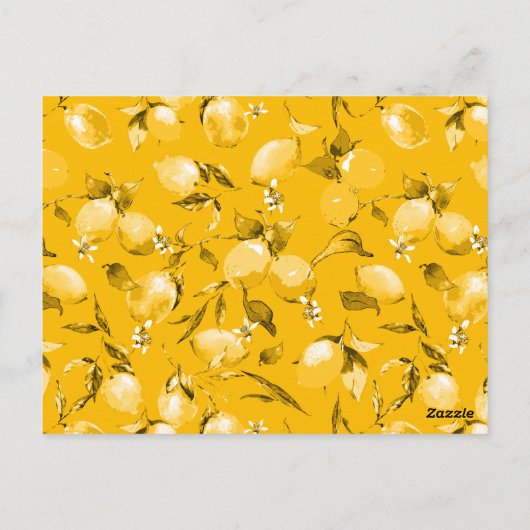 Waterverf citroenen 10 briefkaart (Achterkant)