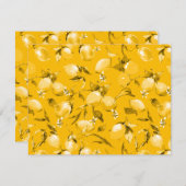 Waterverf citroenen 10 notitiekaartje (Voorkant / Achterkant)