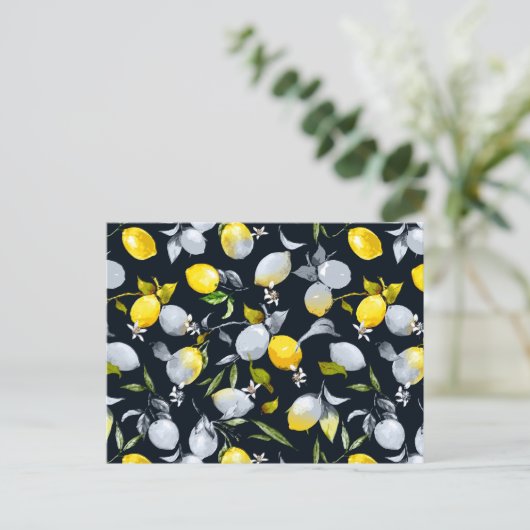 Waterverf citroenen 12 briefkaart (Staand voorkant)