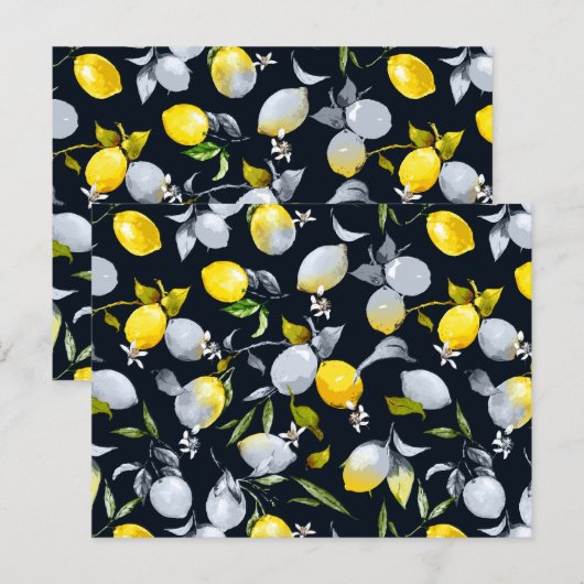 Waterverf citroenen 12 briefkaart (Voorkant / Achterkant)