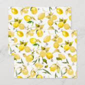 Waterverf citroenen 13 notitiekaartje (Voorkant / Achterkant)