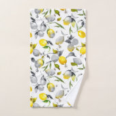 Waterverf citroenen 14 bad handdoek (Handdoek)