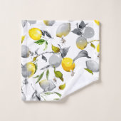 Waterverf citroenen 14 bad handdoek (Wasdoekje)