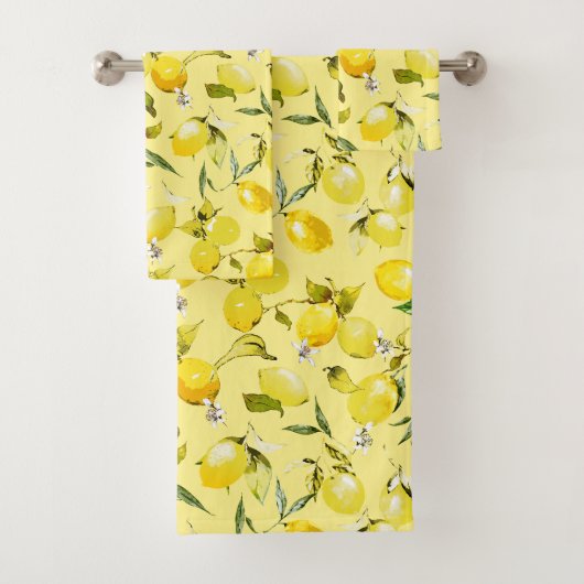 Waterverf citroenen 16 bad handdoek (Insitu)