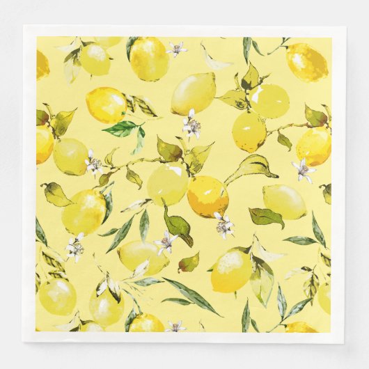 Waterverf citroenen 16 servet (Voorkant)
