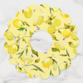 Waterverf citroenen 16 wijnglaslabel (Achterkant)