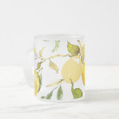 Waterverf citroenen 17 matglas koffiemok (Voorkant links)