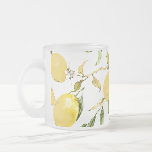 Waterverf citroenen 17 matglas koffiemok (Links)