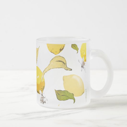 Waterverf citroenen 17 matglas koffiemok (Rechts)