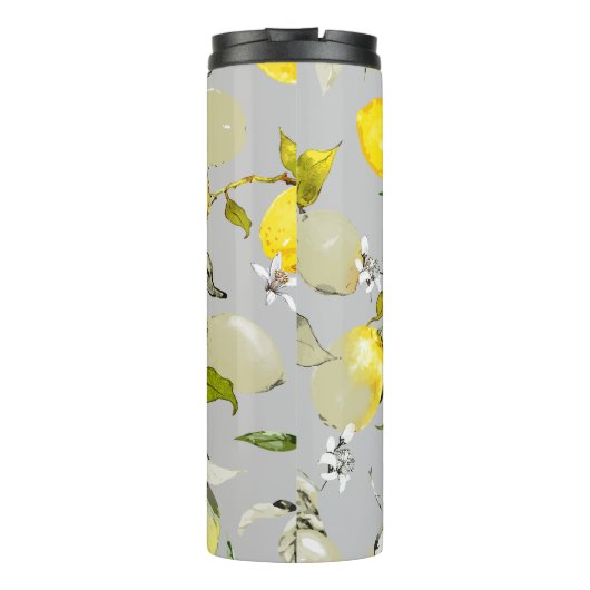 Waterverf citroenen 18 thermosbeker (Achterkant)