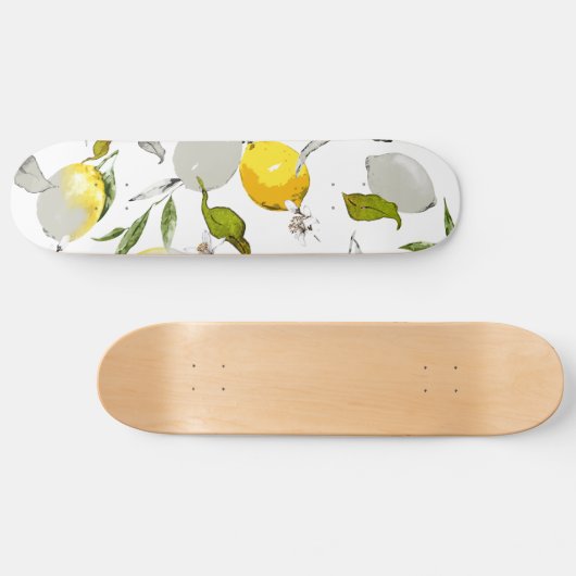 Waterverf citroenen 20 persoonlijk skateboard (Horizontaal)