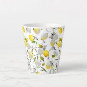 Waterverf citroenen 21 latte mok (Voorkant)