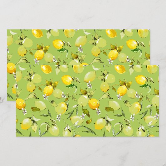 Waterverf citroenen 22 aankondiging (Voorkant / Achterkant)