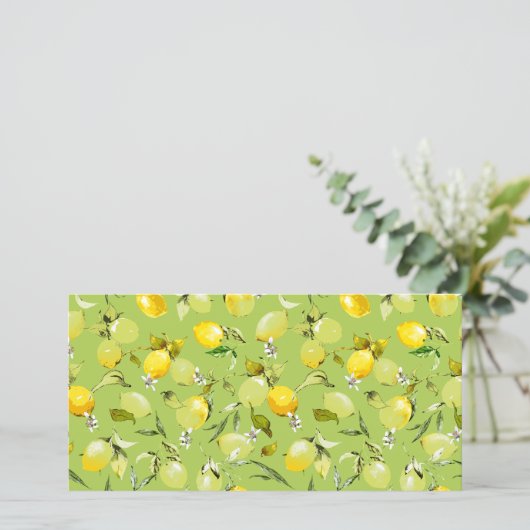 Waterverf citroenen 22 aankondiging (Staand voorkant)