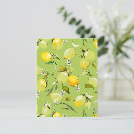 Waterverf citroenen 22 save the date (Staand voorkant)