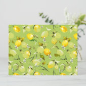 Waterverf citroenen 22 save the date (Staand voorkant)