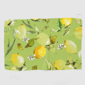 Waterverf citroenen 23 golfhanddoek (Horizontaal)