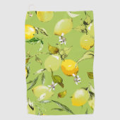 Waterverf citroenen 23 golfhanddoek (Voorkant)