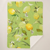 Waterverf citroenen 23 sherpa deken (Voorkant)