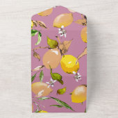 Waterverf citroenen 24 all in one uitnodiging (Buitenkant)