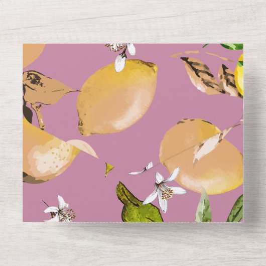 Waterverf citroenen 24 all in one uitnodiging (Achterkant)