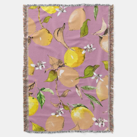 Waterverf citroenen 24 deken (Voorkant Verticaal)