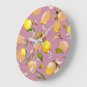 Waterverf citroenen 24 grote klok (Hoek)