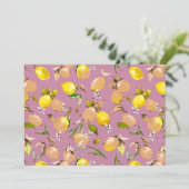 Waterverf citroenen 25 aankondiging (Staand voorkant)