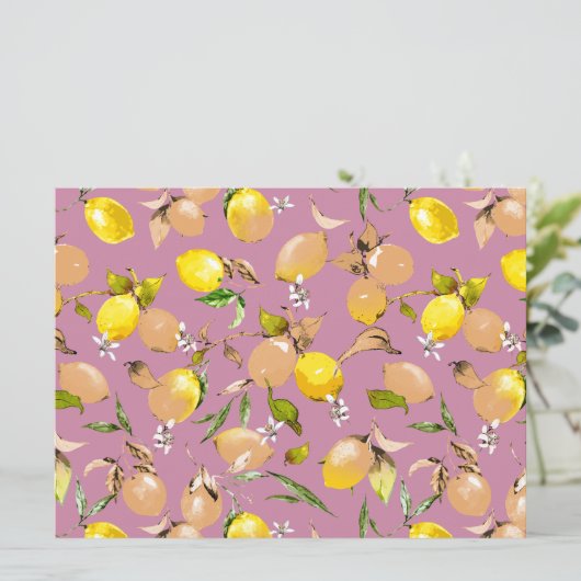 Waterverf citroenen 25 aankondiging (Staand voorkant)