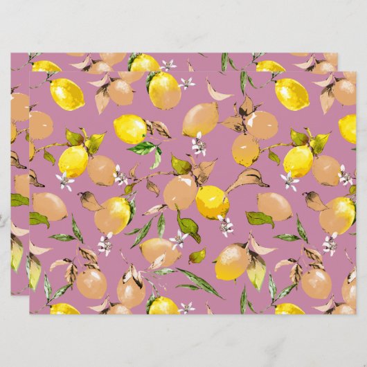 Waterverf citroenen 25 aankondiging (Voorkant / Achterkant)