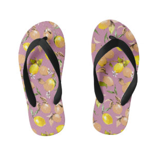 Waterverf citroenen 25 kinder teenslippers