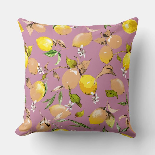 Waterverf citroenen 25 kussen (Voorkant)