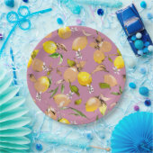 Waterverf citroenen 25 papieren bordje (Feest)