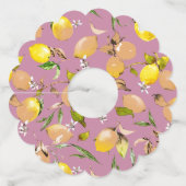 Waterverf citroenen 25 wijnglaslabel (Achterkant)