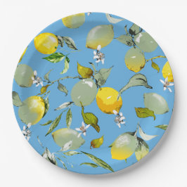 Waterverf citroenen 26 papieren bordje