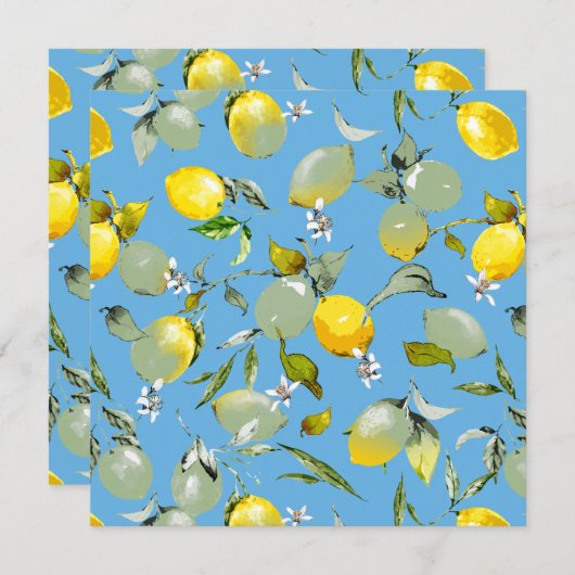 Waterverf citroenen 27 save the date (Voorkant / Achterkant)