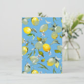 Waterverf citroenen 27 save the date (Staand voorkant)