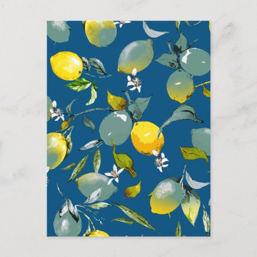 Waterverf citroenen 28 feestdagenkaart (Voorkant)