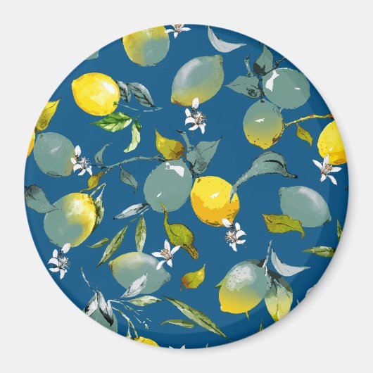 Waterverf citroenen 29 magneet (Voorkant)