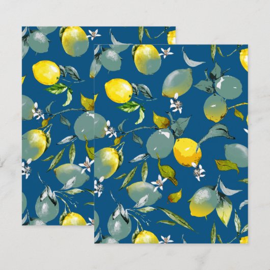 Waterverf citroenen 29 save the date (Voorkant / Achterkant)