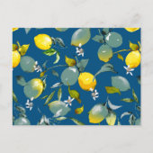 Waterverf citroenen 29 uitnodiging briefkaart (Voorkant)