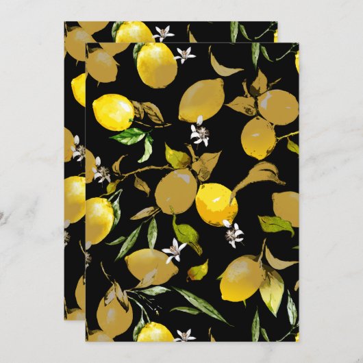 Waterverf citroenen 30 save the date (Voorkant / Achterkant)