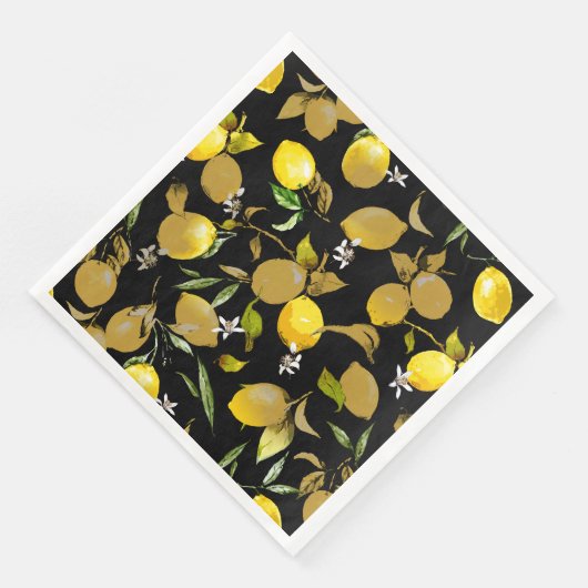 Waterverf citroenen 30 servet (Hoek)