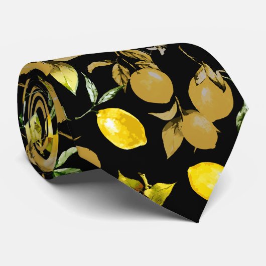 Waterverf citroenen 30 stropdas (Opgerold)
