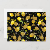 Waterverf citroenen 30 uitnodiging briefkaart (Voorkant / Achterkant)