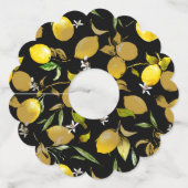 Waterverf citroenen 30 wijnglaslabel (Voorkant)